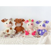 Clementine the Cow Amigurumi Crochet Pattern - English, Dutch, German, Spanish, French