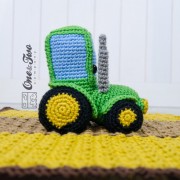 Gus the Tractor Security Blanket Crochet Pattern