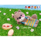 Ori the Otter Minilovey Crochet Pattern - English, Dutch, German, Spanish, French